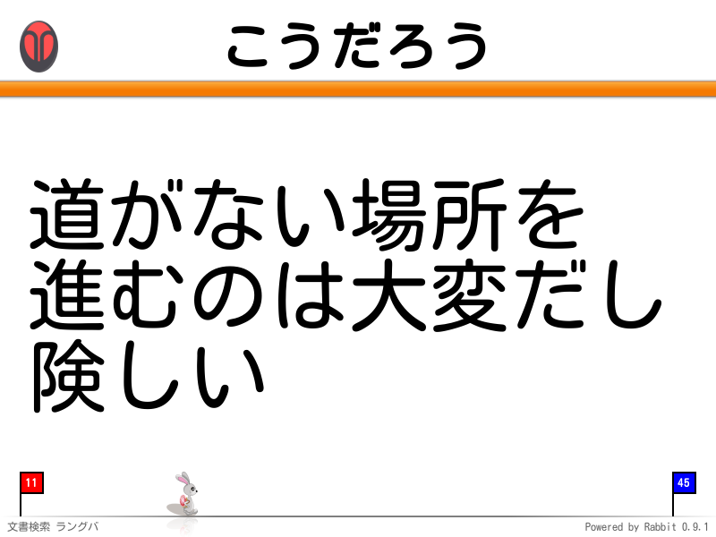 こうだろう
道がない場所を
進むのは大変だし
険しい