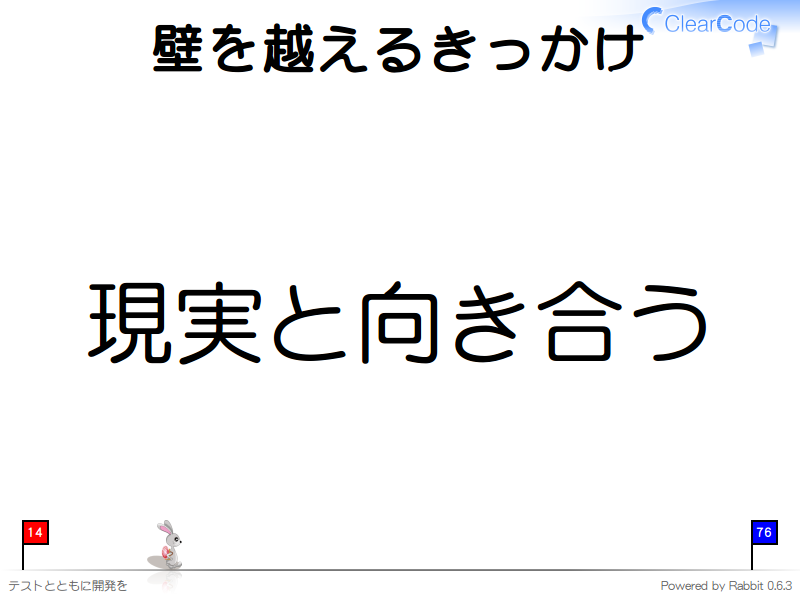 壁を越えるきっかけ
現実と向き合う