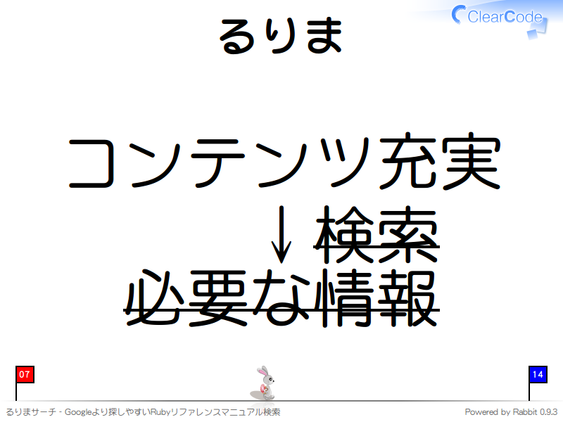 るりま
コンテンツ充実

　　↓検索
必要な情報