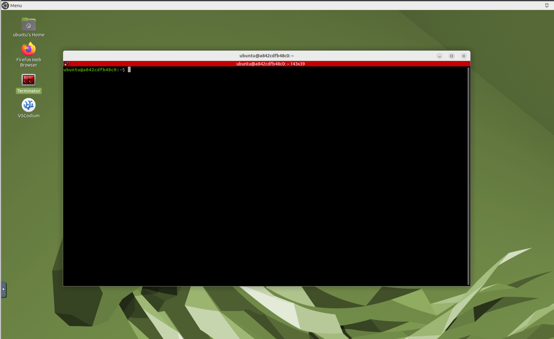 スクリーンショット：terminal