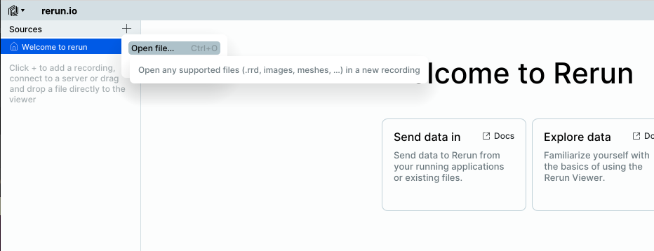 スクリーンショット：Rerunメニュー